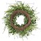 24 Inches Artificial Daisy Flower Wreath with Eucalyptus Leave Silk Flower White Berries Spring Summer Wreath for Front Door Wall Decor